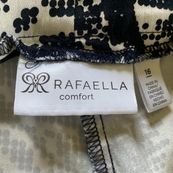 Raffaella ankle pants stretchy size 16 black white business casual - Picture 4 of 6